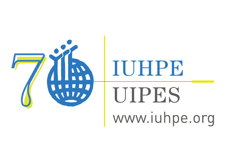 Logo der IUHPE zum 70. Jubiläum © IUHPE Logo der IUHPE zum 70. Jubiläum