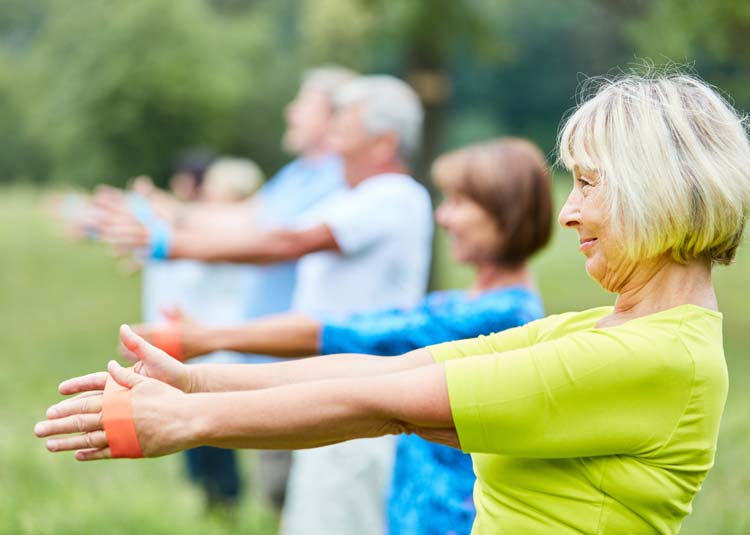 Gruppe bei Sport im Grünen © Robert Kneschke - stock.adobe.com Gruppe bei Sport im Grünen